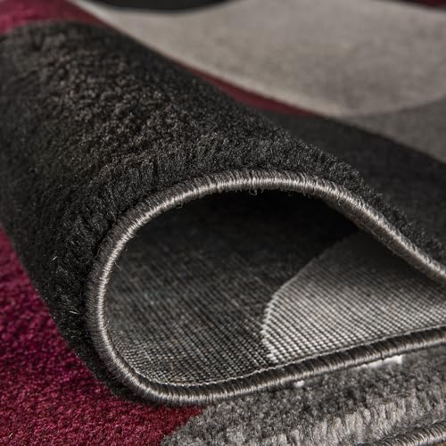 Image of Rugshop Circles Modern Soft Living Room Bedroom Area Rug Burgundy 2' x 3'