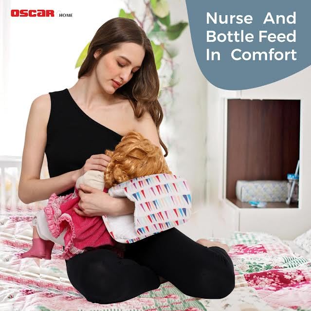 Oscar Home Nursing Arm Pillow, Breastfeeding and Bottle Feeding Head Support Pillow, Travel-Friendly and Washable (Rio) 4