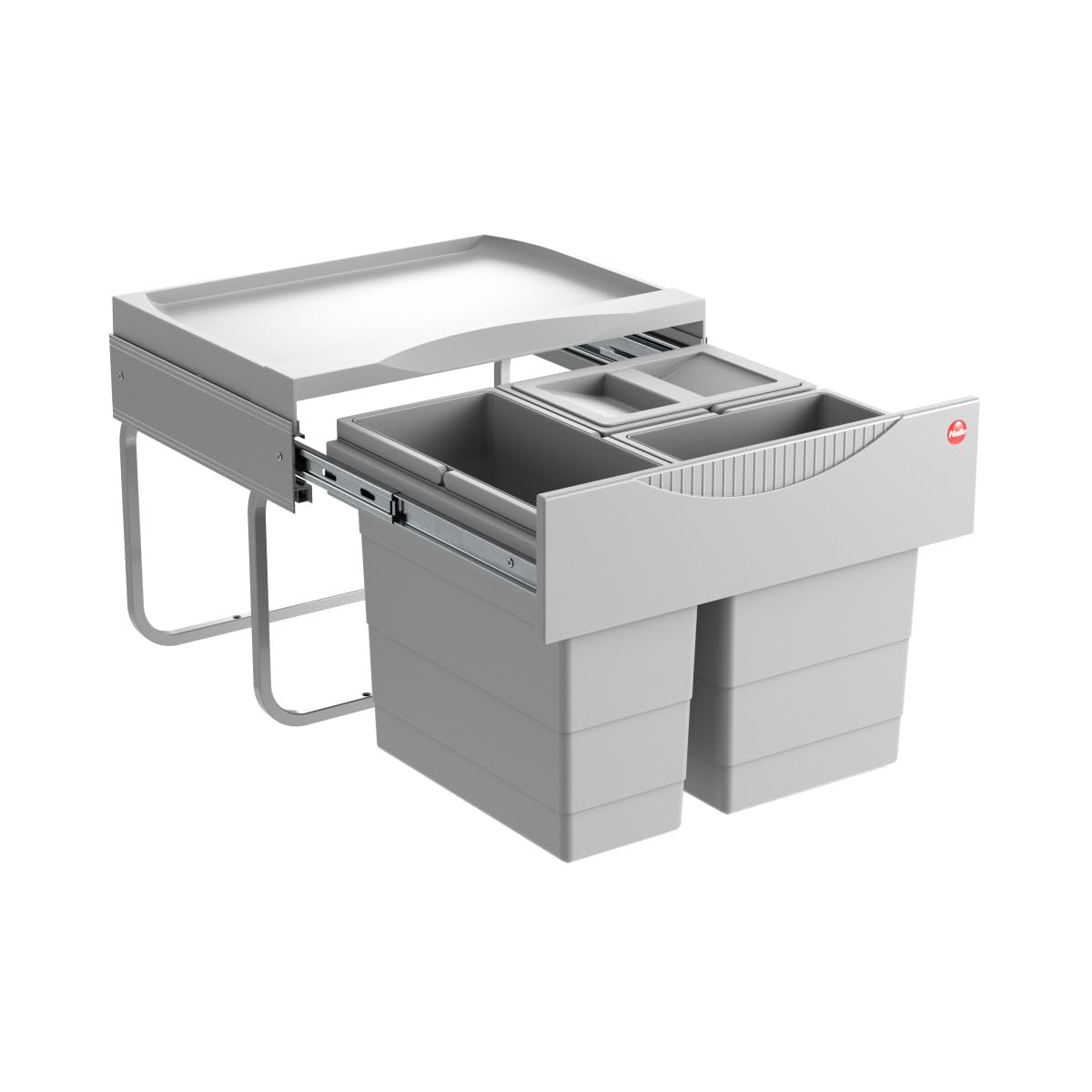 Hailo Abfallsammler 364473 TR Swing 50.3/29 Recogedor, Gris, 43.4 x 33.0 x 34.7 cm