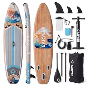 Premium SUP Board Set, Aufblasbares Stand Up Paddling Board – Ultra-Breites Mit 204kg Belastbarkeit, Verstellbares 3-Teiliges Paddel Mit Kamerahalterung, Komplettes Zubehör, Anfänger, Fortgeschrittene