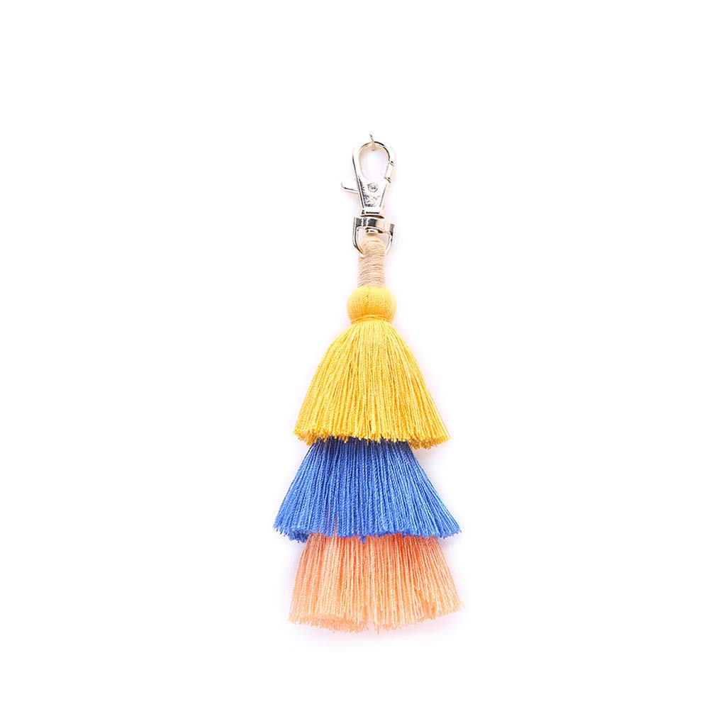 Accessoires de gland pompon fait main pour un porte-clés bohème chic