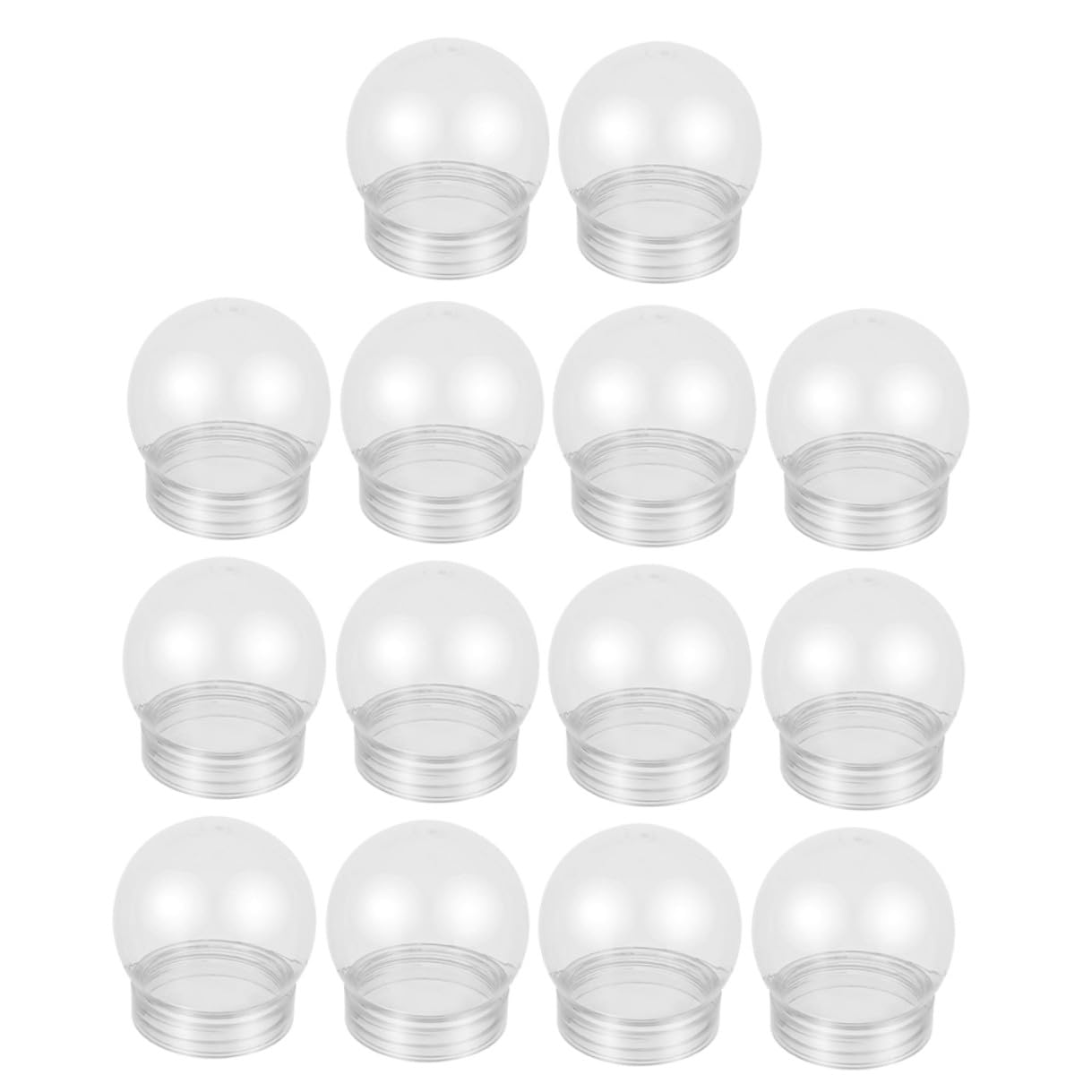 Tarro de plástico para globo de agua transparente para hacer bolas de nieve DIY caseras