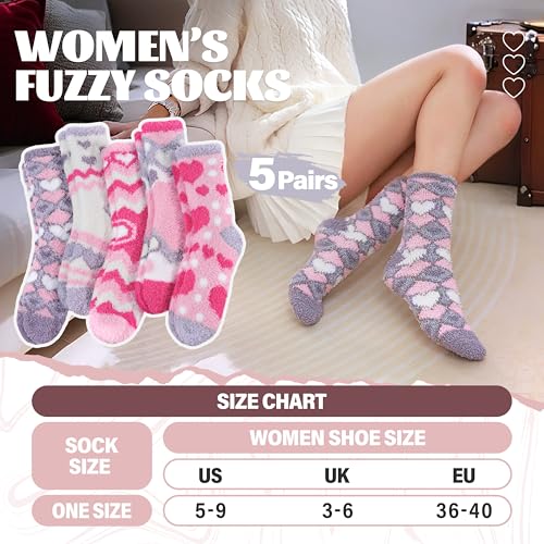 Image of Anlisim Fuzzy Socks for Women, Soft Comfy Cozy Fluffy Thick Winter Warm Fleece Slipper Socks