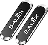 SALEX Flat Magnetic Phone Mount 2 Pack. Silver Cell Phone Holder for Car Dashboard, Wall, Truck. Universal Stick on iPad Wall Magnet Mount Kit for Tablets, Smartphones. Magnetic Phone Mount for iPhone