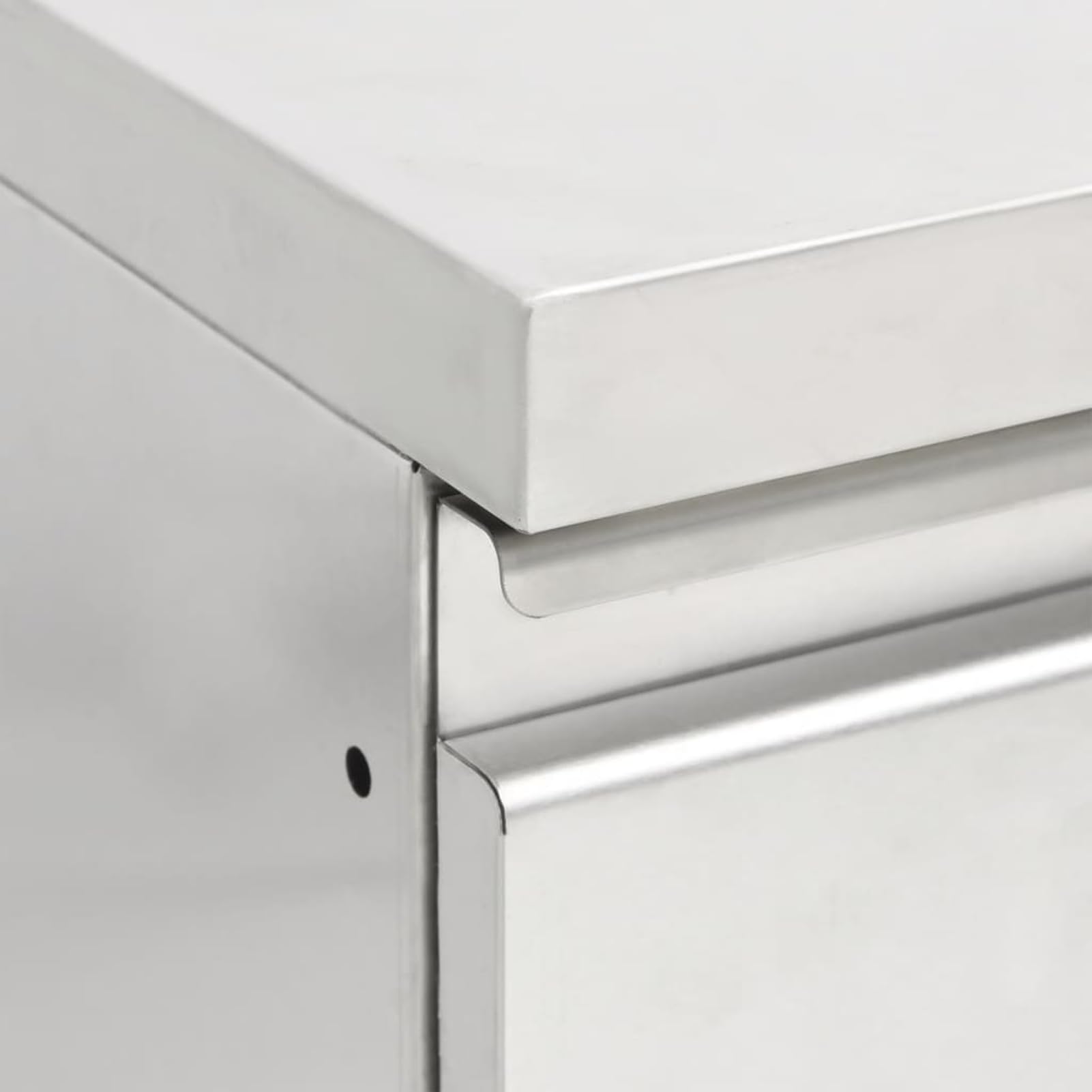 Armario de cocina de acero inoxidable con 3 cajones, alta calidad y resistente a la corrosión, 50 x 60 x 95 – 96 cm, para cocina y gastronomía Model151179