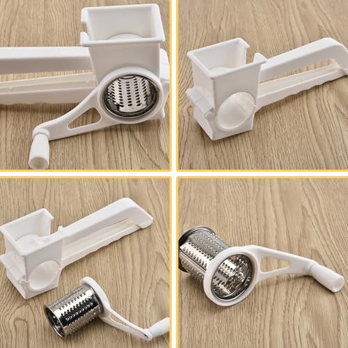 Rallador manual de queso con manivela blanco miniatura 5