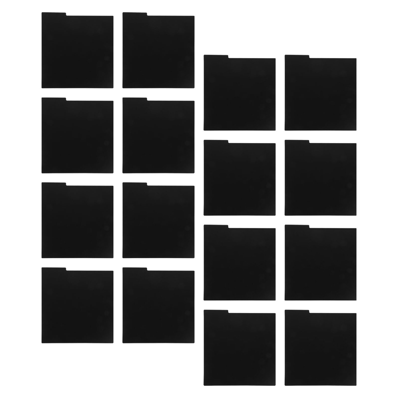 Separadores de Discos de Vinilo Negros de PVC 330X317Mm Juego de 16 Piezas Divisores Organizadores Flexibles para Almacenamiento y Clasificación en Estanterías y Colecciones de