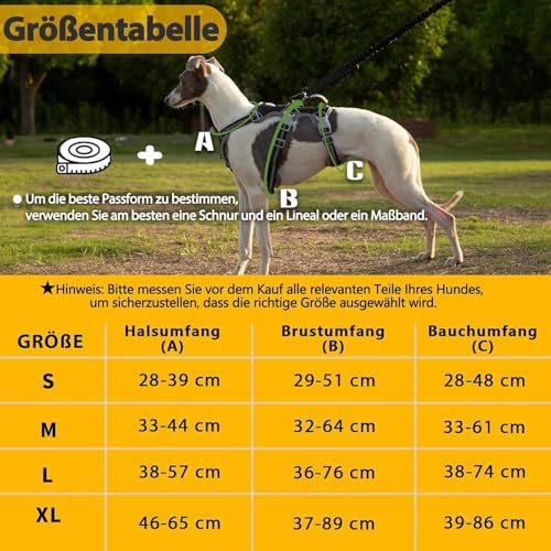 Huntboo Hunde Sicherheitsgeschirr, Sicherheitsgeschirr für Hunde, Vollständig Reflektierendes Geschirr mit Gepolstertem Griff, Wasserdicht, Verstellbare Weste (Schwarz, M)