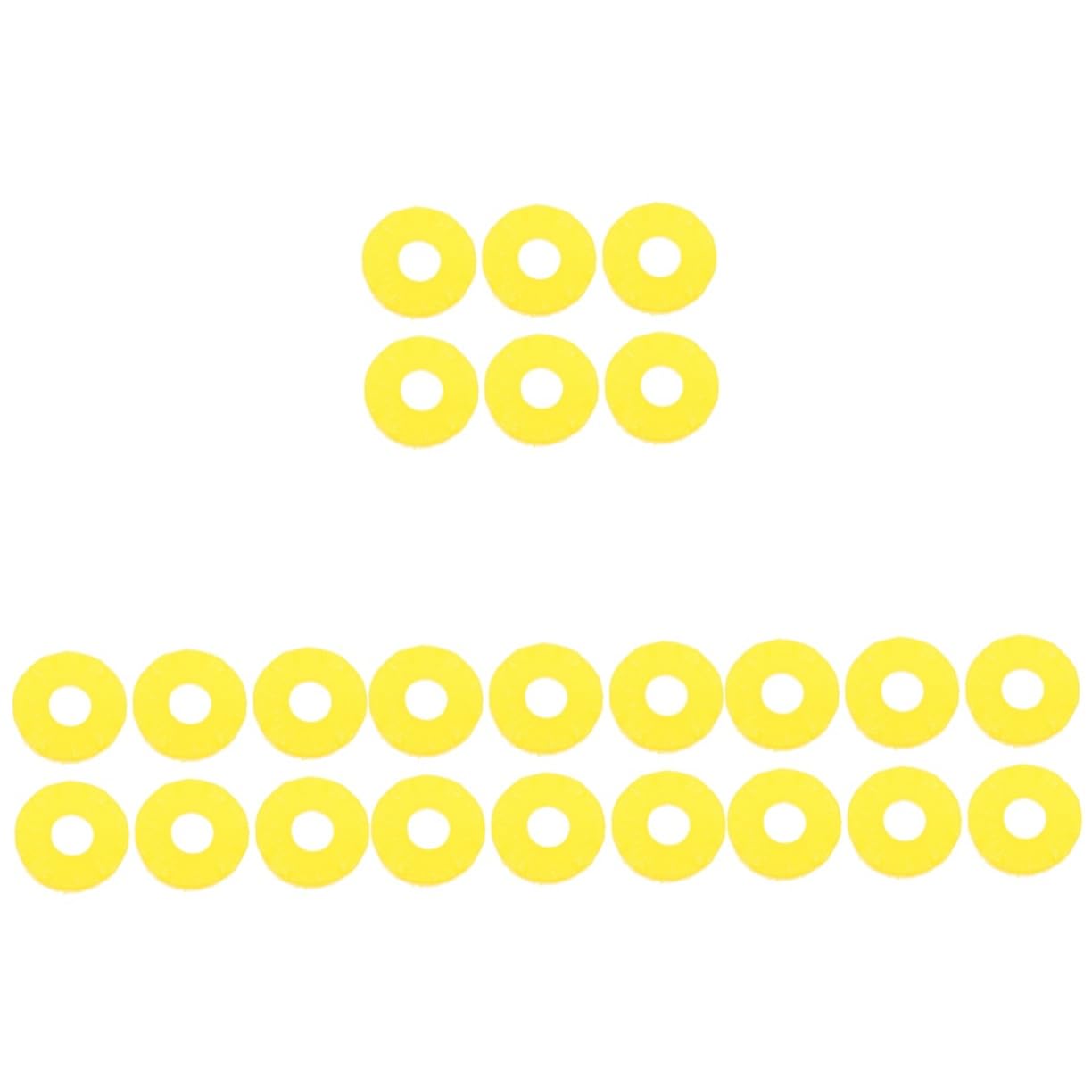 GARVALON 24piezas Rodajas De Piña Artificiales De Plástico Decoración De Frutas Falsas para Fotografía Accesorios De Fiesta y Hogar