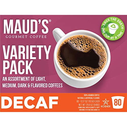 Maud Decaf Coffee Variety Pack, 80ct. Recyclable Single Serve Decaf