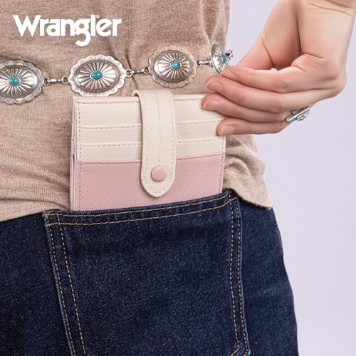 Image of Montana West X Wrangler Small Wallets for Women Ladies Girls RFID Minimalist Card Holder Billfold Thin Cash Wallet with Zipper Coin Pocket