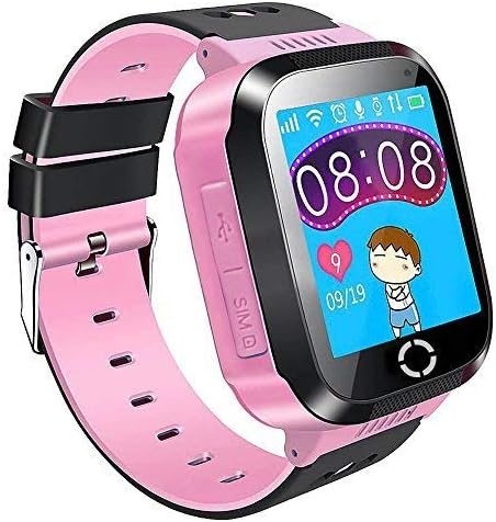 Kids SmartWatch Phone Tracker Watch 1.44'' Touch Screen Sim Card Two-Way Calling Phone Smartwatch with Camera, SOS, Light for Girls Boys Children Gift Compatible for iOS and Android (Pink)
