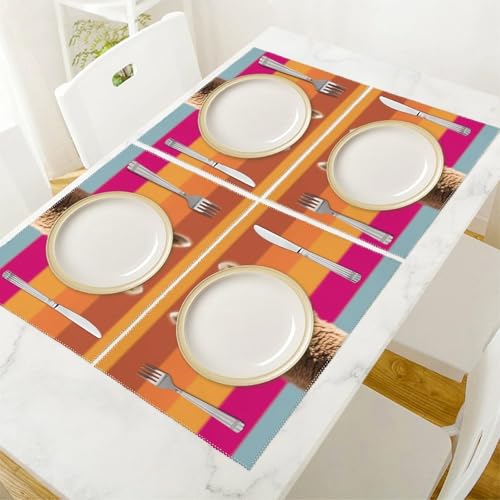 Lot de 6 sets de table de cuisine durables et résistants - 6