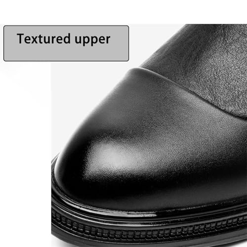 Men's New Shoes Soft Lace-up Leather Spliced ​​Upper Trendy， Business Casual Shoes with Increased Heel and Thick Sole2