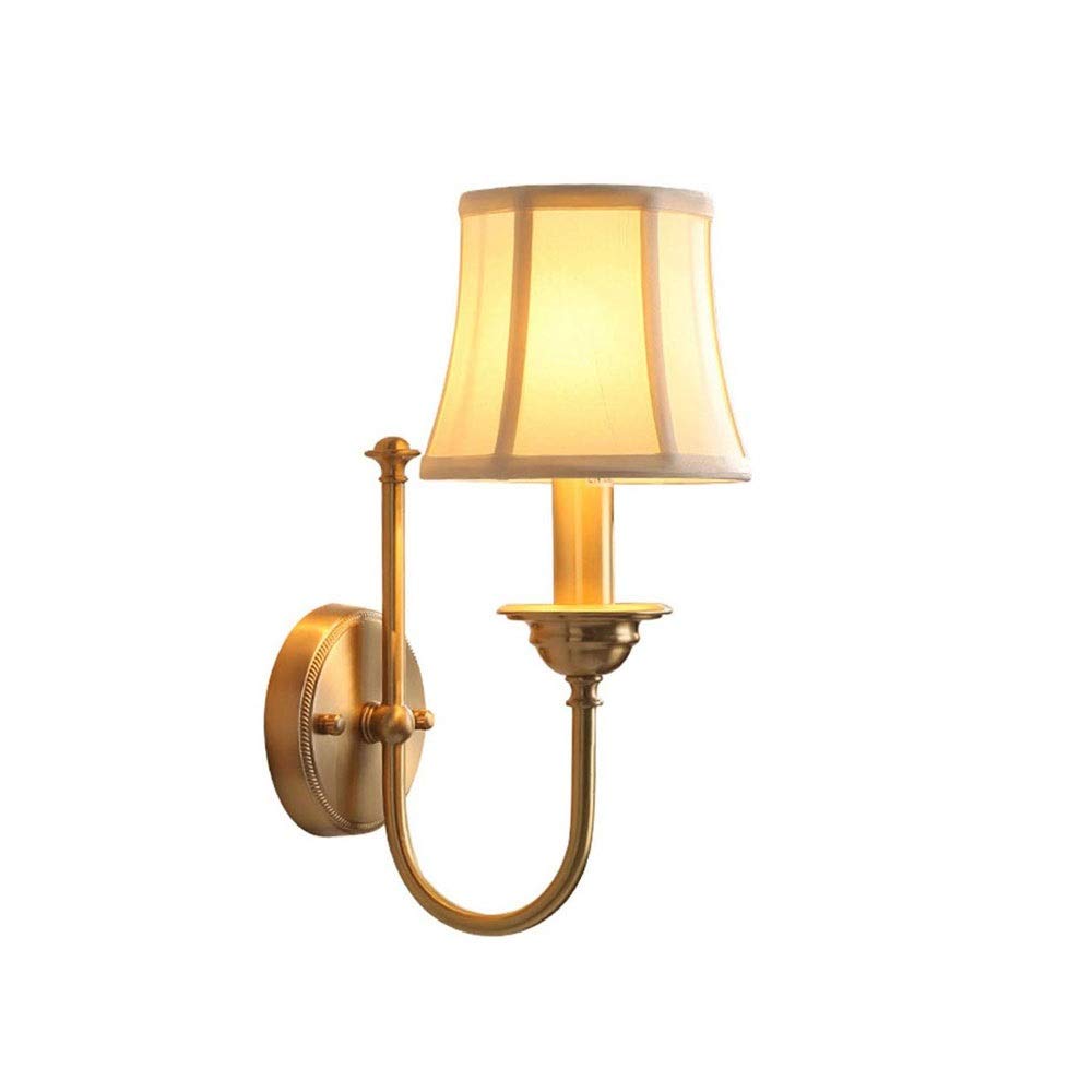 HPTHLY Wall Mounted Light Wall Lamp Brass Wall Light,Copper Wall Lamp Creative Bedroom Bedside Sconce E14 For House,Bar,Restaurants,Coffee Shop,Club,Aisle D