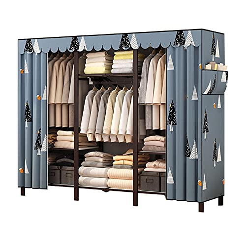 Armario plegable portátil de 170x168x47 cm para ropa y vestuarios