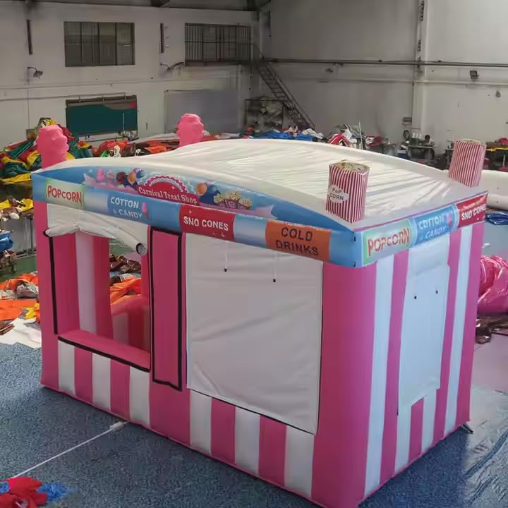 Tente gonflable pour stand de concession et carnaval avec souffleur