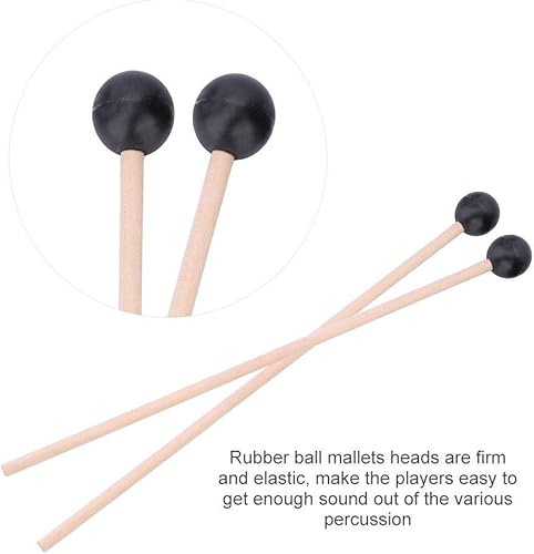 Miniatura 3 de Marimba Mallets, Teclado Suave Mango De Madera De Goma Mallets Instrumento Accesorio De Percusión