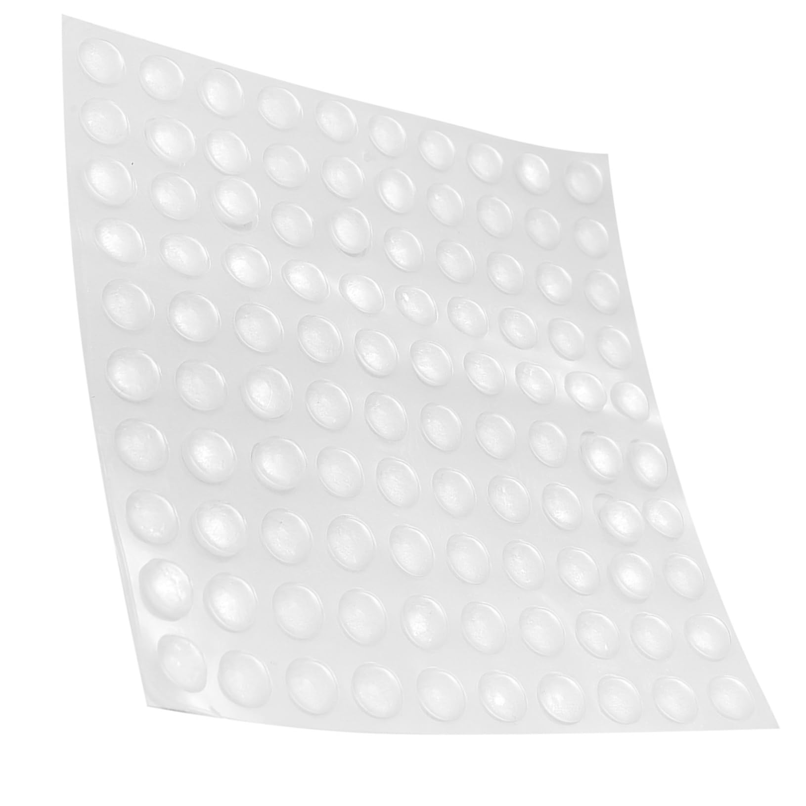 COLLBATH 100pcs Clear Door Stoppers White Convenient Tiny Bumpers Small Silicone Bumpers Clear Bumpers for Cabinets
