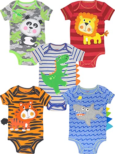 Image of Funstuff Football Baby 5 Pack Costume Bodysuits Newborn to Infant