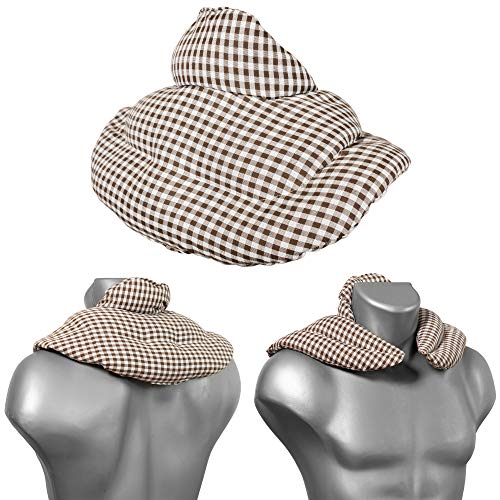 Coussin de nuque en graines de lin : bouillotte cervicale en lin naturel de qualité supérieure