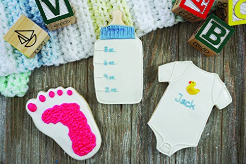 R&M International New Baby Cookie Cutters, Onesie, Bottle, Foot, 3-Piece Set #TOP2