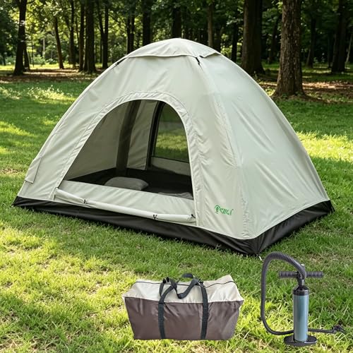 Carpa inflable plegable impermeable 2 personas para camping miniatura 1