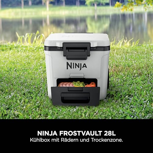 Ninja FrostVault isolierte Kühlbox mit Rollen, bis 48 Dosen, Wolkenweiß – Ansicht 2