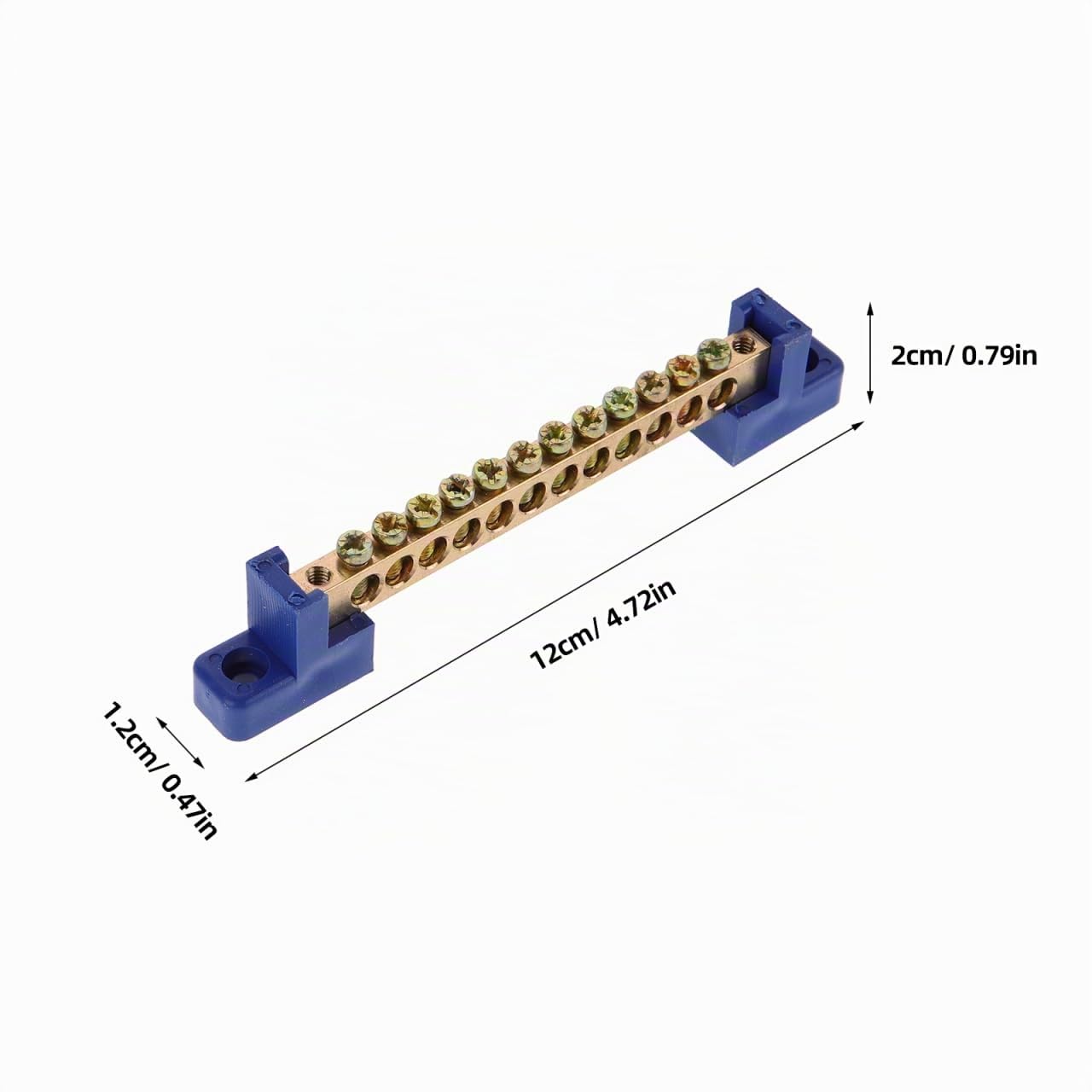 OSALADI 4pièces Barrette Terre Cuivre Borne De Mise à La Terre Pour Boîtier De Distribution Électrique Avec Isolation Et Vis De Fixation Utilisation Sécurisée Distribution Et Équipement in