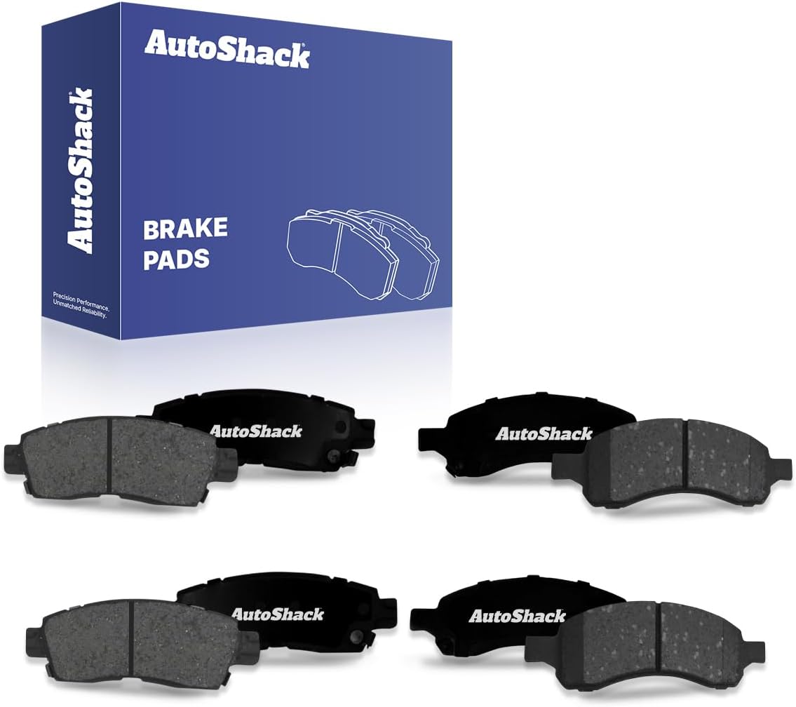 AutoShack Front & Rear Ceramic Brake Pad Set Replacement for 2007-2016 GMC Acadia 2009-2017 Chevrolet Traverse 2008-2017 Buick Enclave 2006-2009 Chevrolet Trailblazer 2006-2009 GMC Envoy 8-PC