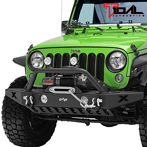 Paramount Automotive Eag Front Bumper Rock Crawler With Lower Skid Plate & Winch Plate Fit For 07-18 Wrangler Jk, Black #TOP7