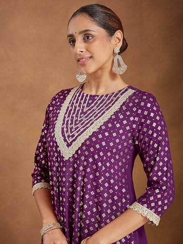 Kurta Anarkali Janasya en rayonne pour effacer les complexes