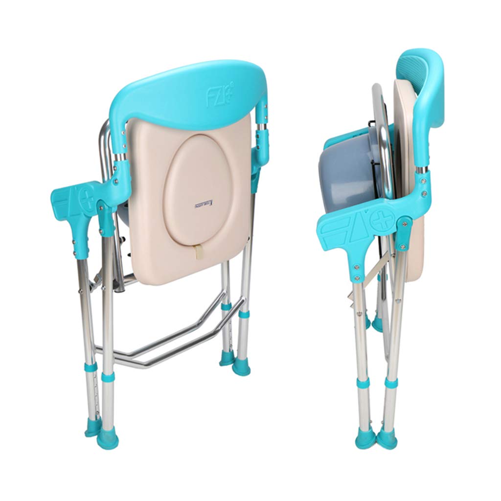 Sedia da Toilette - Sedia da Comoda per WC o Doccia per Uso Pesante Sedia da vasino da Comodino per Adulti, Struttura di Sicurezza Medica Sedile WC per disabili Sedile WC Max. 150 kg