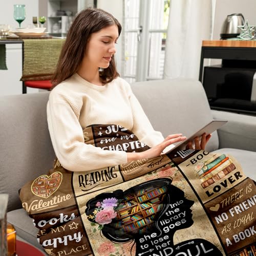 Gifts for Book Lovers Women, Reading Blanket for Book Lovers, 50"X60" - Image 3