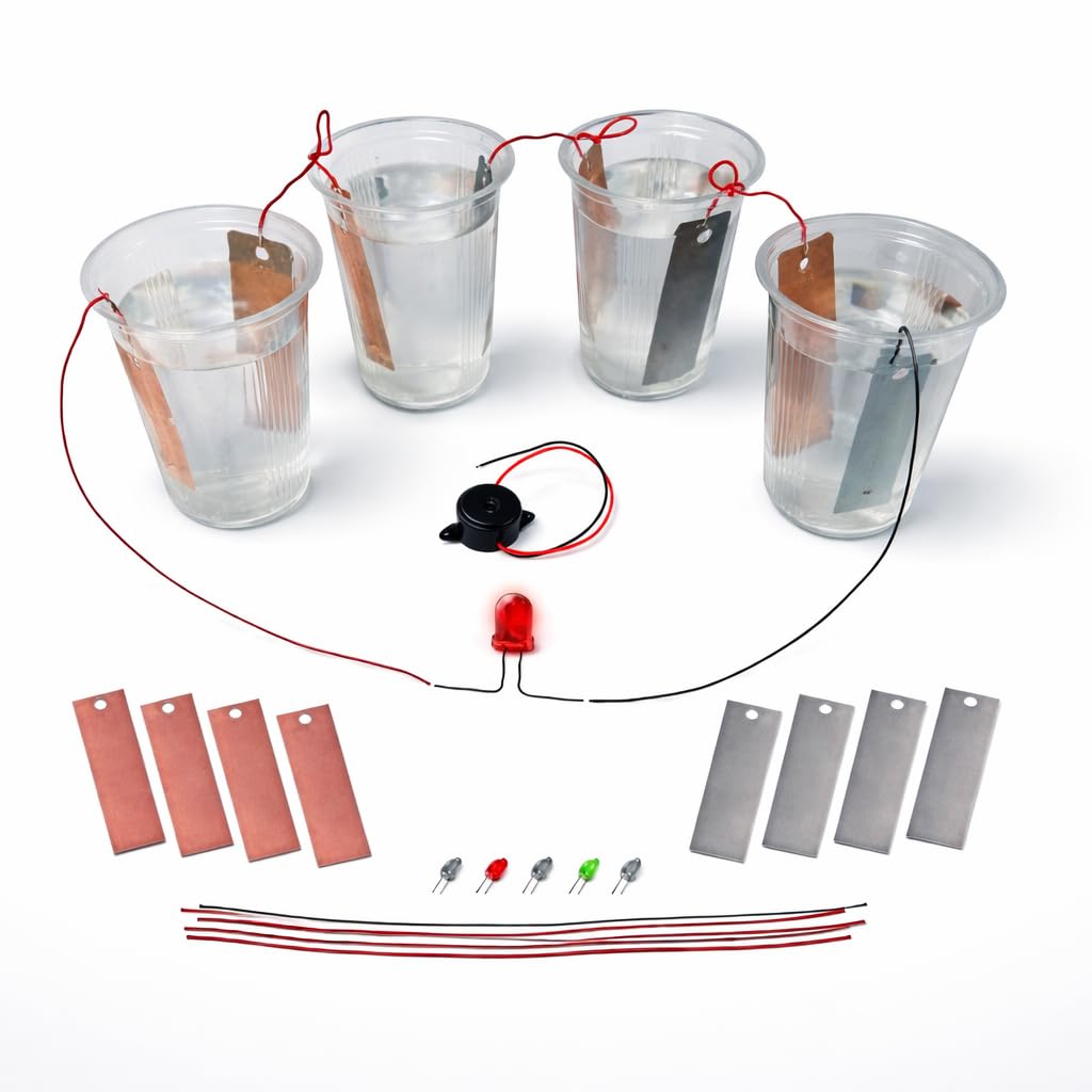 VITSZEE Salt Water kit Battery Copper, Zinc Plate (Strips), LED Light, Wire | Science Lab| Fun-Magic Learning |Project | Practical | Science Fair | Model | Tinkering Lab|-picture-31