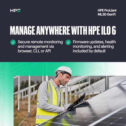 Image of Hewlett Packard Enterprise ProLiant ML30 Gen11 Tower Server with Intel Xeon 6325P, 32GB DDR5, 2x960GB SSD, MR216i-p RAID, 8SFF Bays, Dual 500W PSU (P86726-005)
