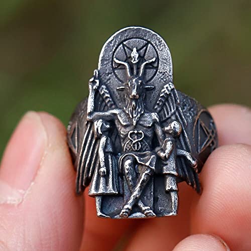 Image of Genuine Stainless Steel Ring Jewelry for Men Fashion Punk Biker Skull Rings