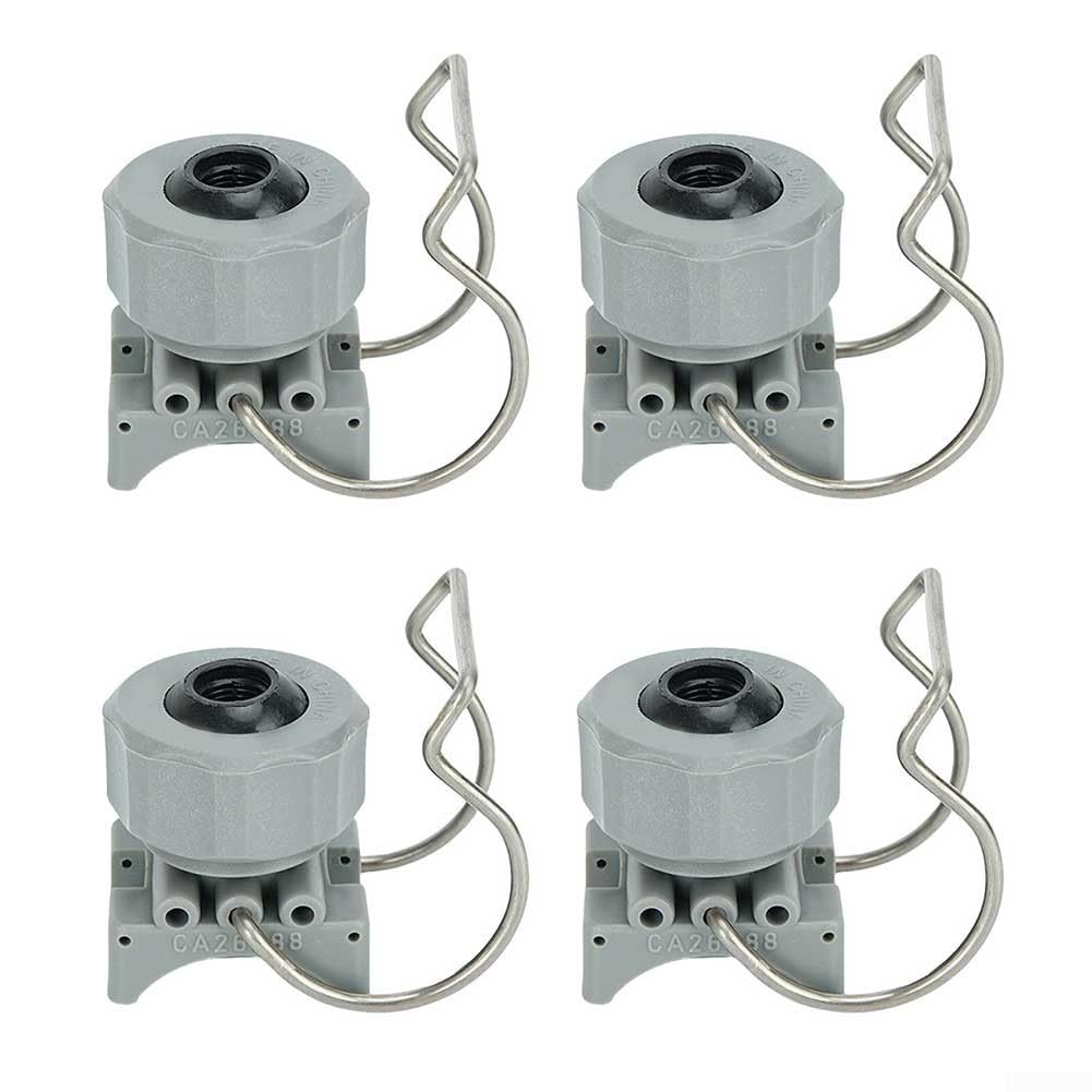 ToolsEvery 4Pcs Spray Nozzle, 1/4" Adjustable Ball Clamp Clip for Watering Irrigation, Tool- Tip Change, Wide Application Range, for Home and Professional Use(1.2 inch)