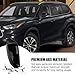 Black Direct Replacement Side Mirror Covers Caps for 2020-2025 Toyota Highlander, Toyota Grand Highlander and Toyota Corolla Cross (With Turn Signal Light Model)