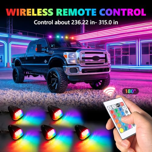 Lámparas LED RGB para techo Cab para Ford 1999-2016 5 Piezas miniatura 5