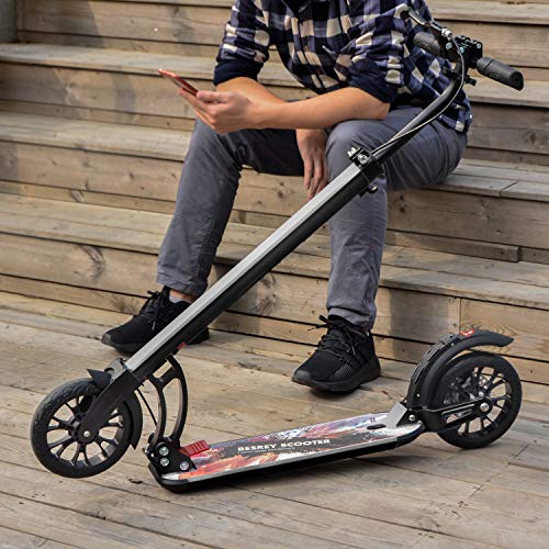 image for besrey Kick Scooter for Adults/Teens with Hand Brake 220 lbs Max Load,