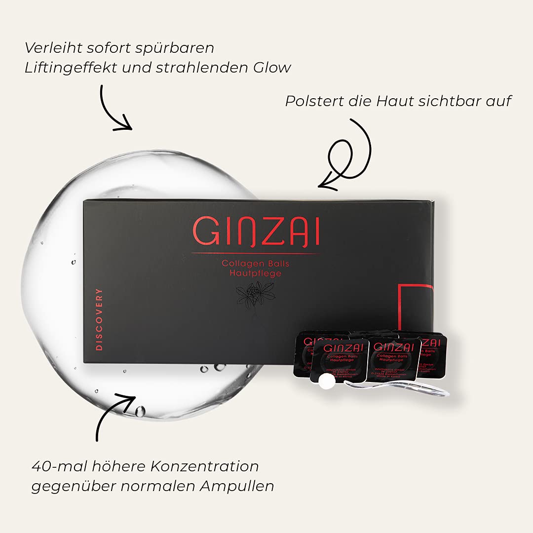 Collagen Balls - 8 Kollagen Pflegeperlen mit Ginseng, Hyaluronsäure für Anti-Aging & Gesichtspflege, Feuchtigkeitsspendend, Koreanische Kosmetik
