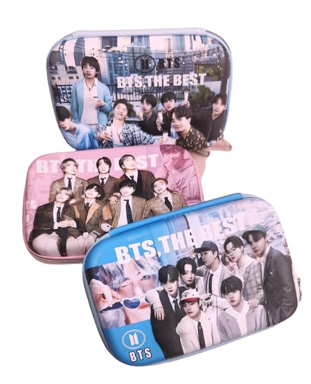 AMANVANI Polyester Bts Pencil Case Hardtop Pencil Pouches For Girls And Boys, Pencil Case For Girls And Boys, Pencil Pouch With Dual Zipper Pen Stationery Holder 1 Pcs - Multicolor (B0CG1TX8Q9) Amazon Price History, Amazon Price Tracker