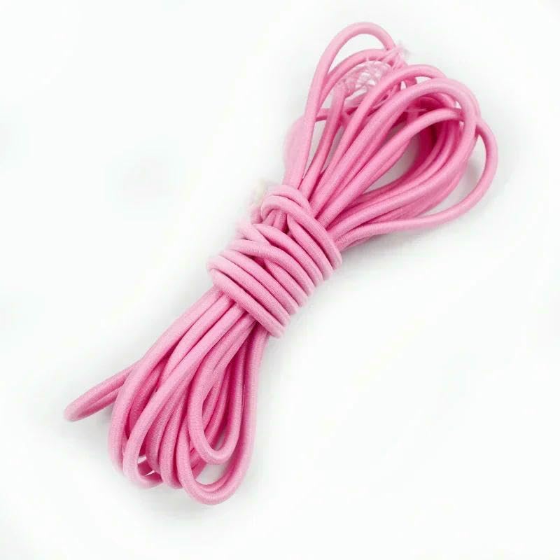 Bandas elásticas de 4,0 mm para el cabello, de 5/10/20/30/40/50 m, para elasticidad del cabello, cordón elástico multicolor, cordones redondos para zapatos, goma elástica con cordón ajustable, color