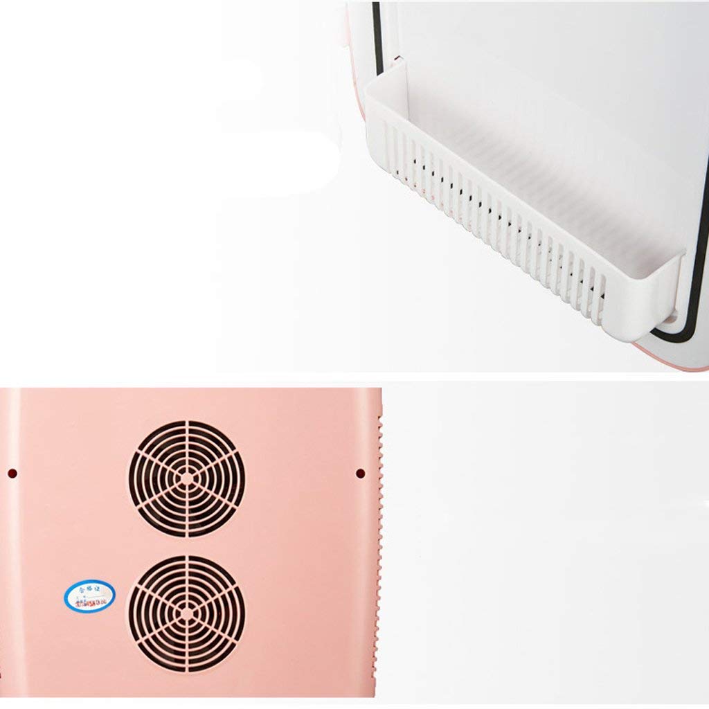 MU Mobilna mini lodówka 15 l Silent Dual-Core mini chłodziarka i podgrzewacz & Mdash; różowa