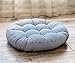 RLOVER Cojín De Suelo Cojín De Meditación Redondo Para Sentarse En El Suelo Cojín Elástico De Cojín Copetudo Grueso Sólido,Azul,Round(19inch)