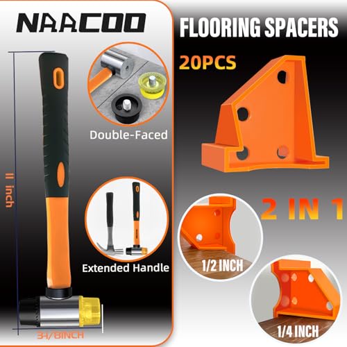 Image of NAACOO Laminate Flooring Tools, 6in1 Pro Floor Install Kit for Vinyl Plank