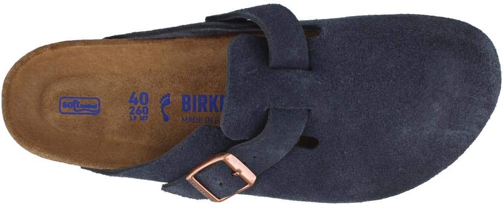 Birkenstock Unisex Boston Soft Footbed Dark Navy Suede Clogs 36 M (US Women's 5-5.5)