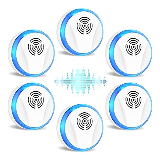 6 Packs Ultrasonic Pest Repeller, MOVEPEST Electronic Pest Repellent Plug in Indoor Pest Control for Insect, Roach, Mice, Spider, Ant, Bug, Mosquito Repellent for House Garage Warehouse Office Hotel