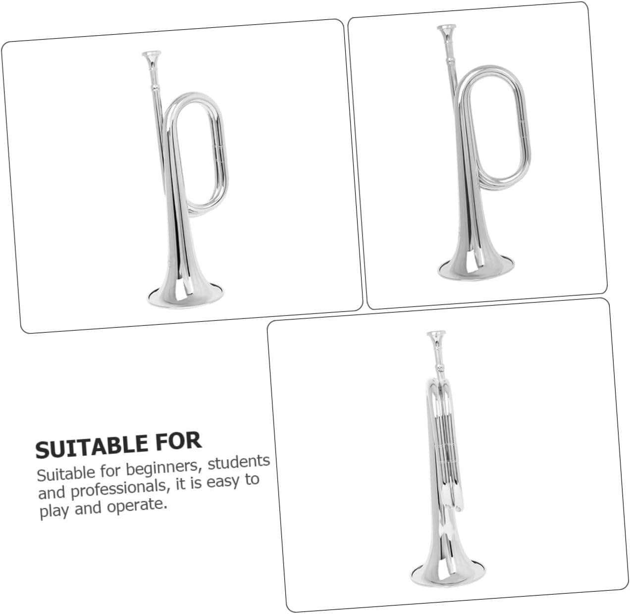 Vaguelly Beginner Bugle Band Trumpet Musical Instrument Horn Beautiful Sound Professional Craftsmanship
